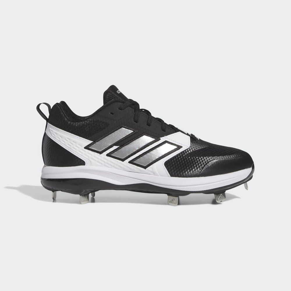 Chaussures de Baseball Adidas Icon 8 Noir Argent Blanche Homme | ZJI-34916204