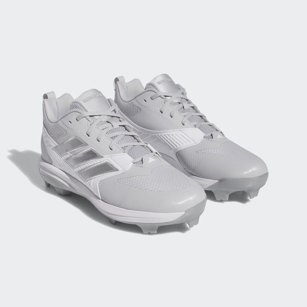 Chaussures de Baseball Adidas Icon 8 TPU Grise Argent Blanche Homme | LEY-56262880