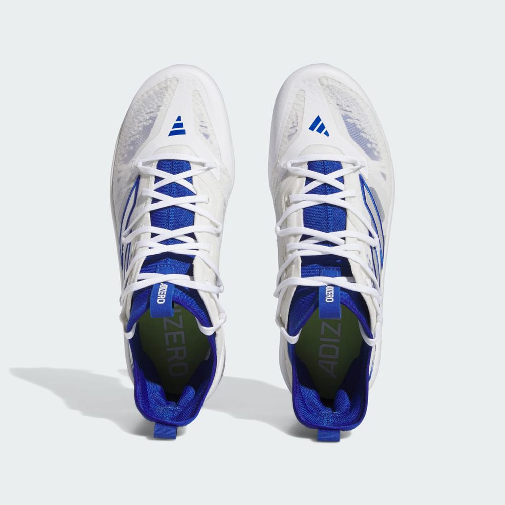 Chaussures de Baseball Adidas Adizero Afterburner 9 NWV Bleu Argent Blanche Homme | GGI-62055517