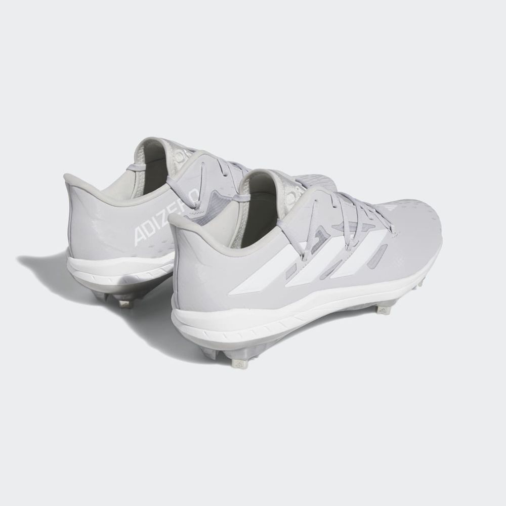 Chaussures de Baseball Adidas Adizero Afterburner 9 Grise Blanche Argent Homme | WMV-92612049