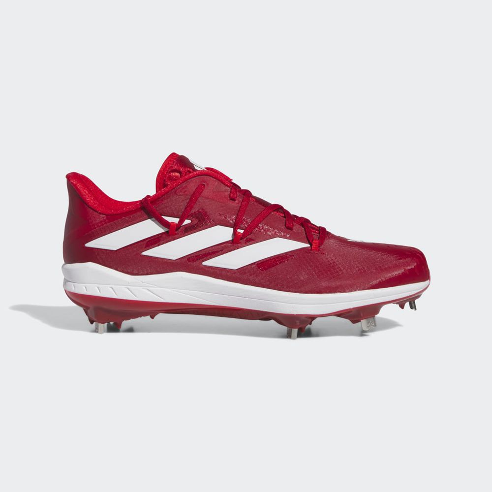 Chaussures de Baseball Adidas Adizero Afterburner 9 Rouge Blanche Homme | WEL-86135271