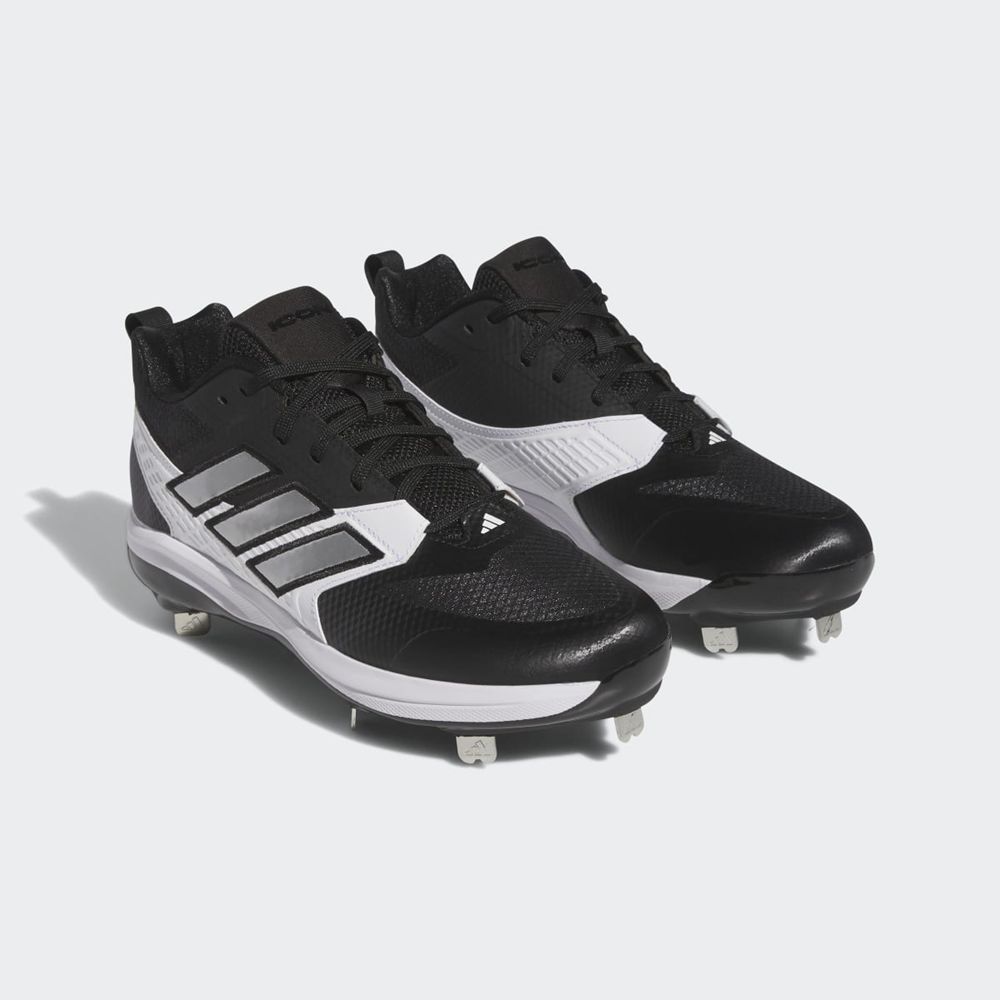 Chaussures de Baseball Adidas Icon 8 Noir Argent Blanche Homme | ZJI-34916204