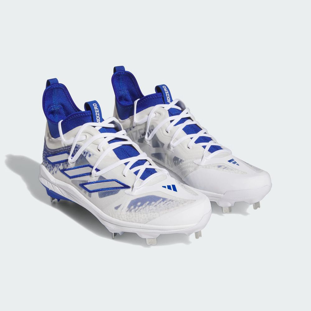 Chaussures de Baseball Adidas Adizero Afterburner 9 NWV Bleu Argent Blanche Homme | GGI-62055517