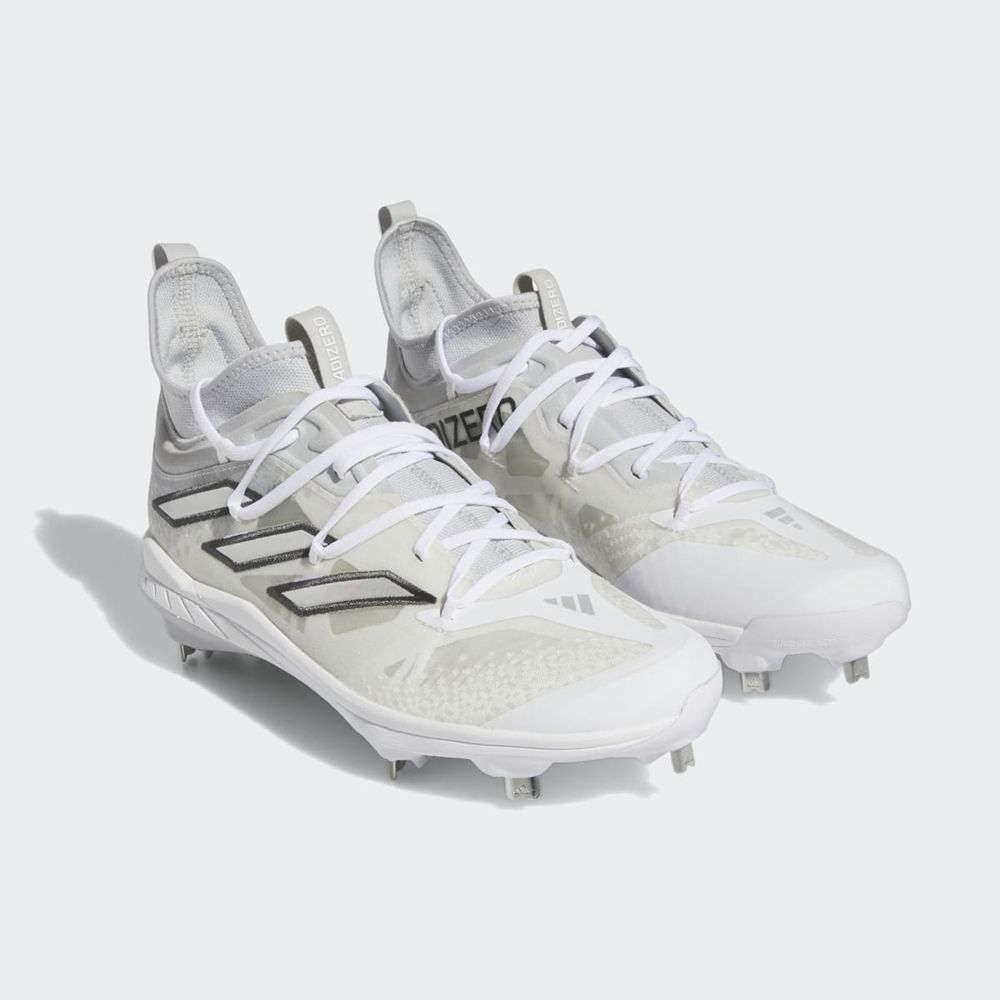 Chaussures de Baseball Adidas Adizero Afterburner 9 NWV Grise Argent Blanche Homme | WCZ-82979230