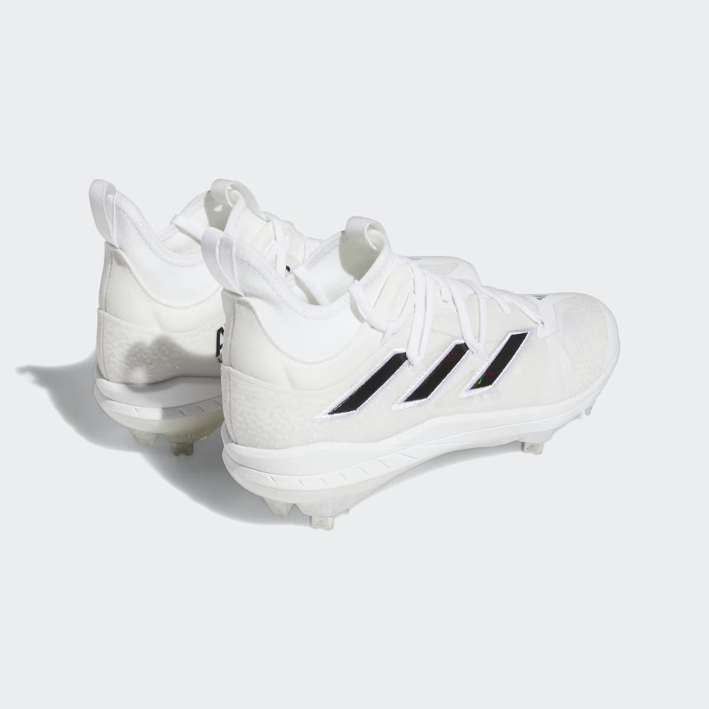 Chaussures de Baseball Adidas Adizero Afterburner 9 NWV Blanche Noir Homme | EXT-41032145