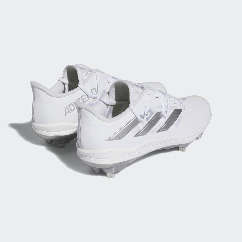 Chaussures de Baseball Adidas Adizero Afterburner 9 Blanche Argent Homme | SAC-38465599