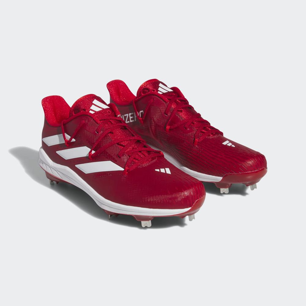 Chaussures de Baseball Adidas Adizero Afterburner 9 Rouge Blanche Homme | WEL-86135271