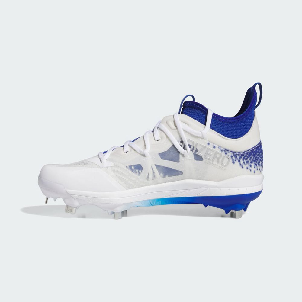 Chaussures de Baseball Adidas Adizero Afterburner 9 NWV Bleu Argent Blanche Homme | GGI-62055517