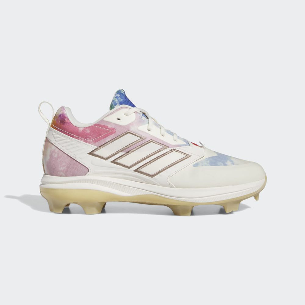 Chaussures de Baseball Adidas Icon 8 TPU Summer Bash Blanche Doré Homme | NKY-60155466