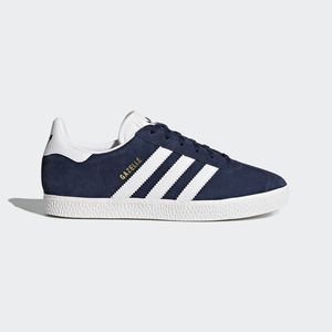 Chaussure Training Adidas Gazelle Bleu Marine Blanche Enfant | MOC-80502524