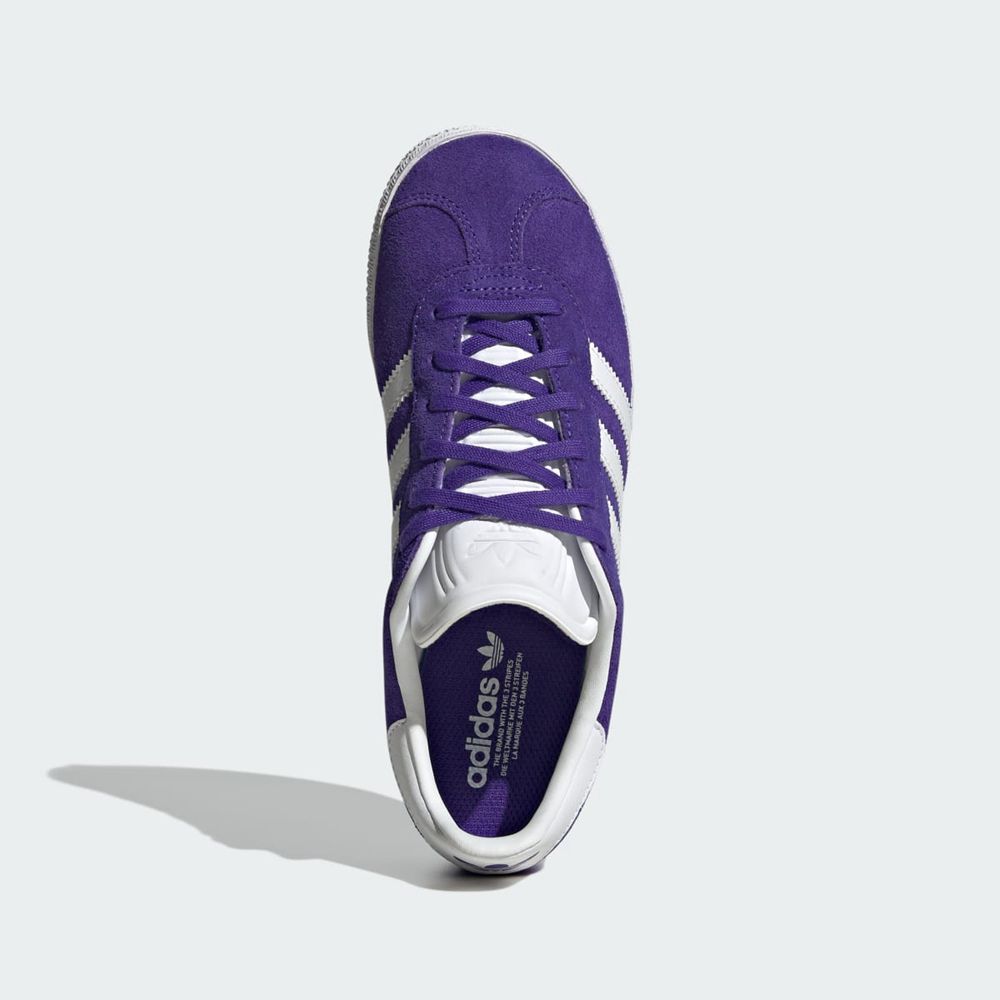 Chaussure Training Adidas Gazelle Violette Blanche Doré Enfant | JNB-83605163