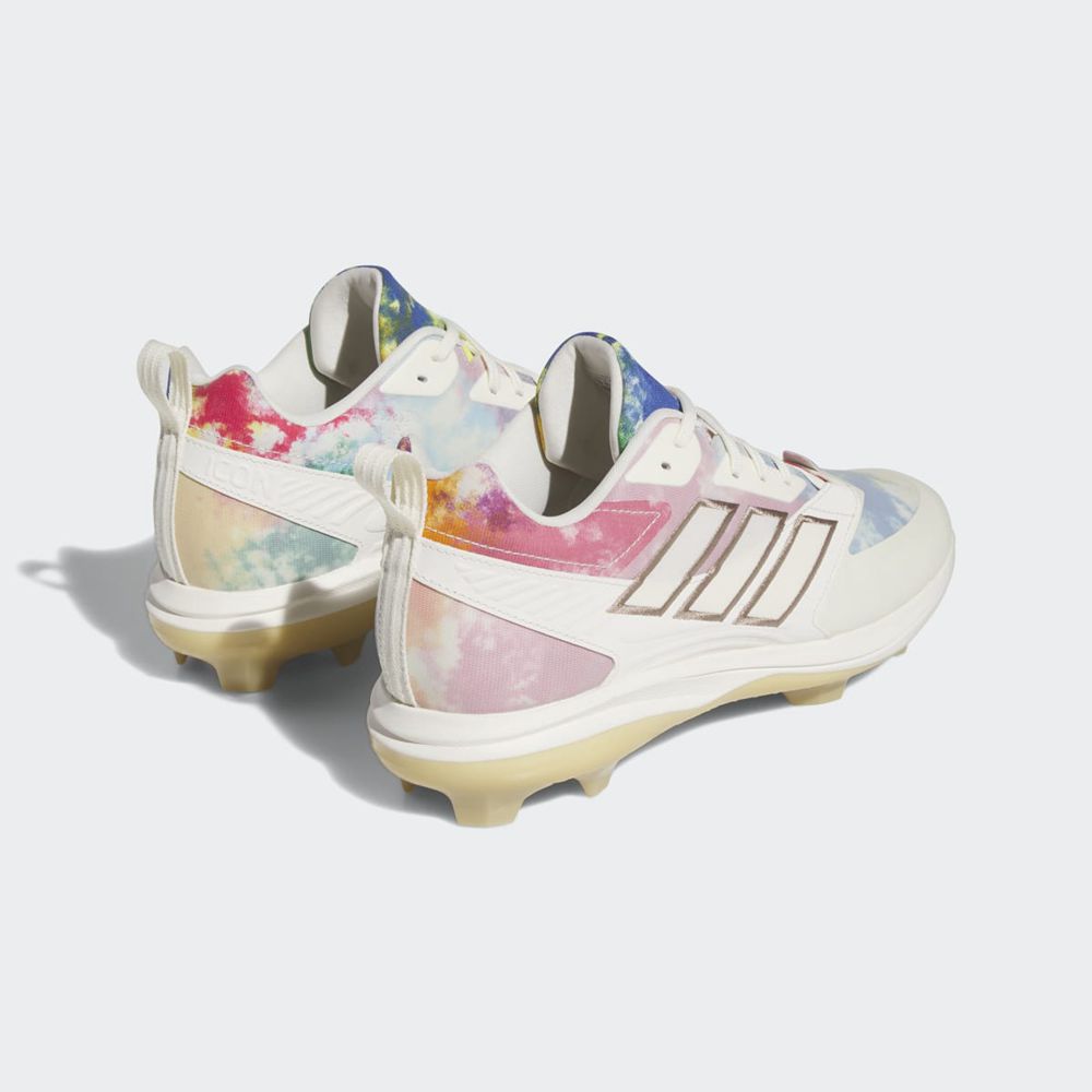 Chaussures de Baseball Adidas Icon 8 TPU Summer Bash Blanche Doré Homme | NKY-60155466