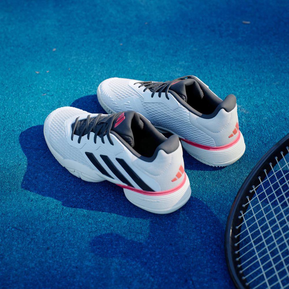 Chaussure Tennis Adidas Barricade Blanche Noir Enfant | EVX-01502063