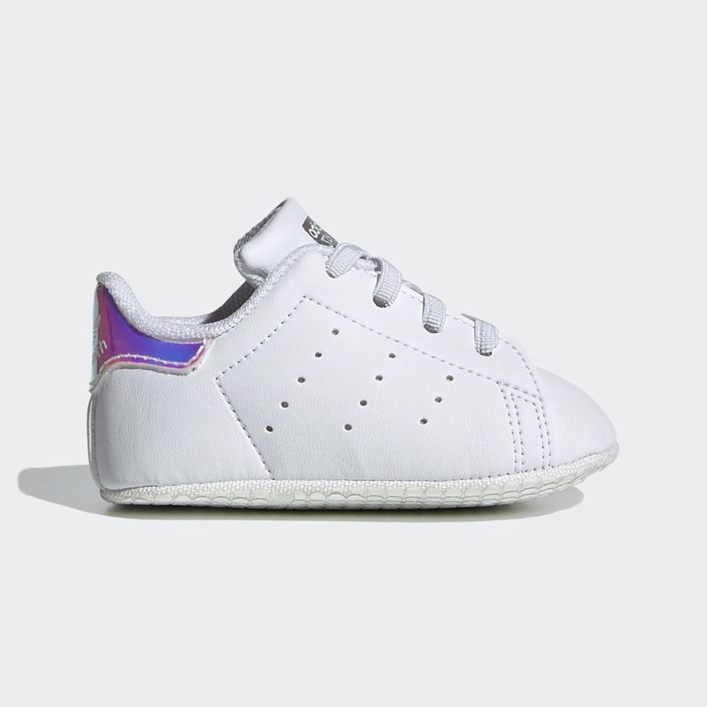 Basket Adidas Stan Smith Crib Blanche Argent Enfant | GZN-18193274