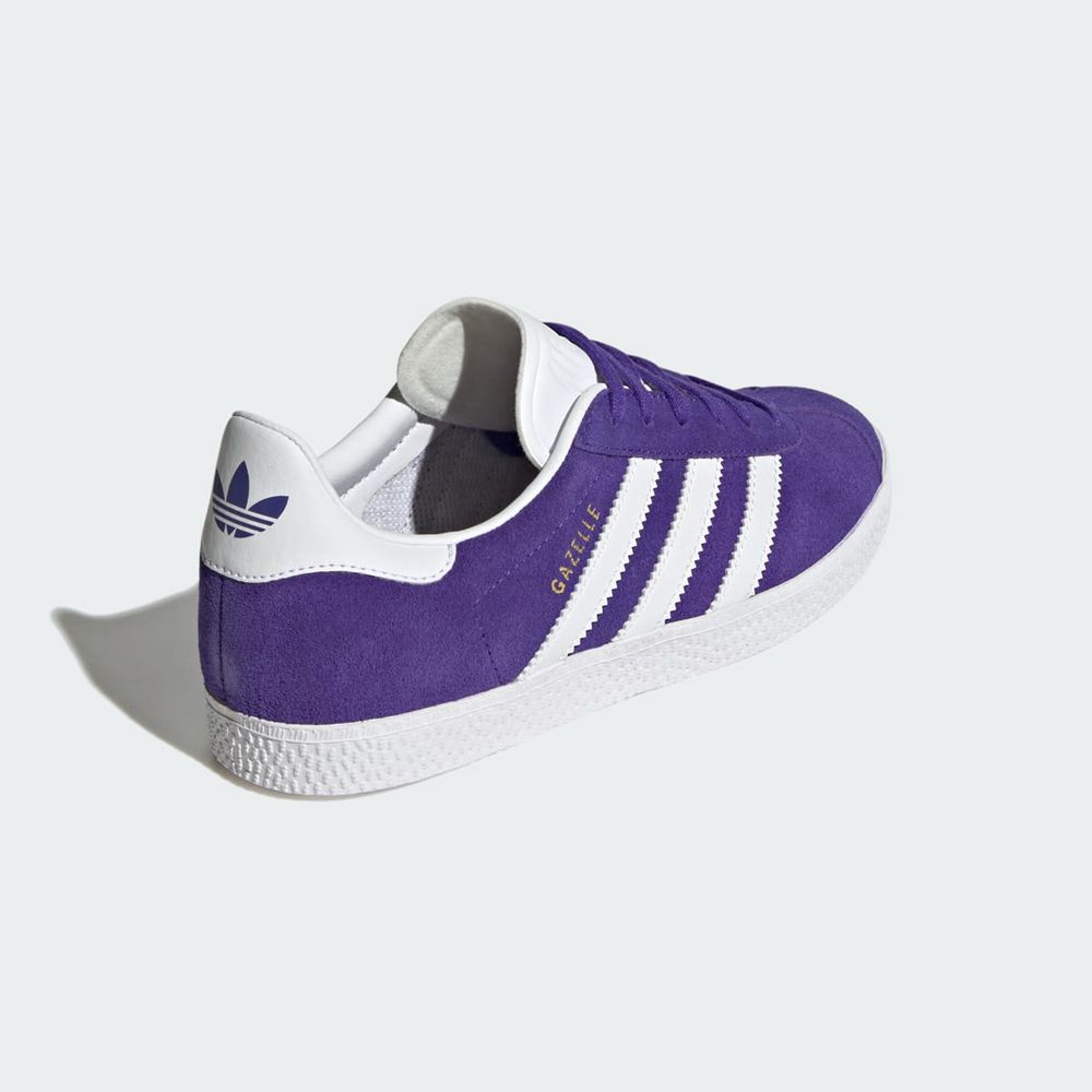 Chaussure Training Adidas Gazelle Violette Blanche Doré Enfant | JNB-83605163