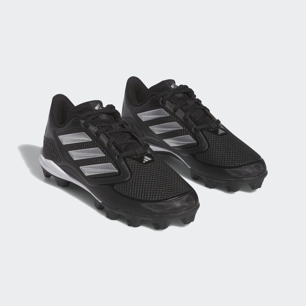 Chaussure Adidas Purehustle 3 MD Noir Argent Enfant | QAE-00201757