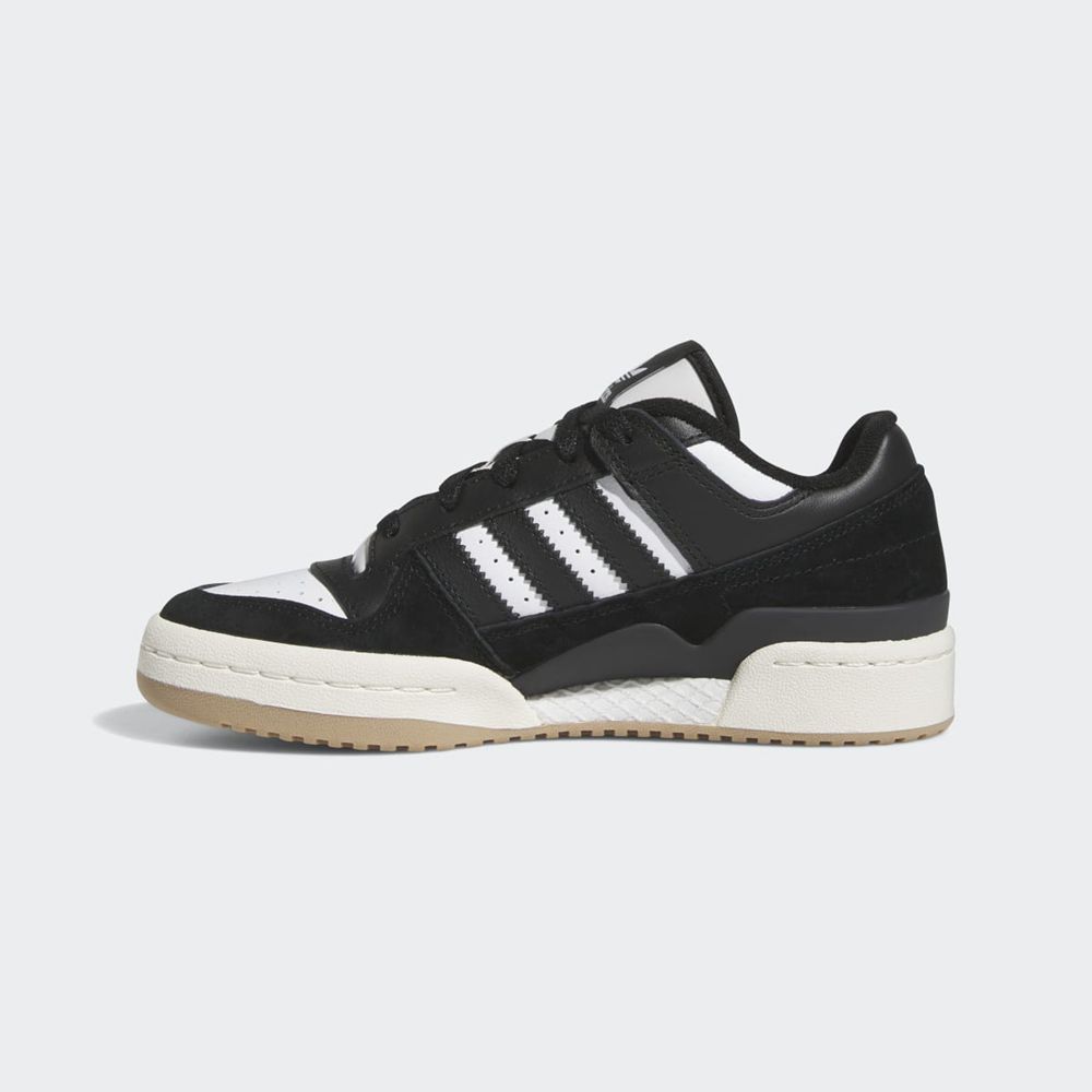 Basket Adidas Forum Low Noir Blanche Enfant | HAX-58928779