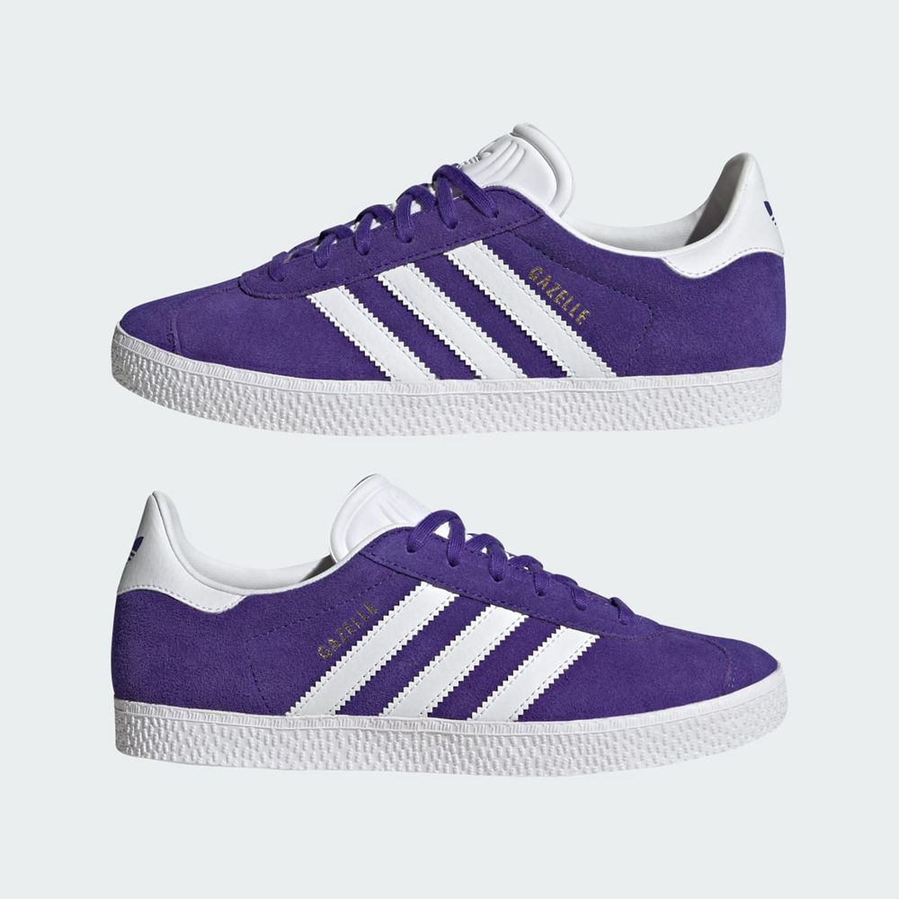 Chaussure Training Adidas Gazelle Violette Blanche Doré Enfant | JNB-83605163