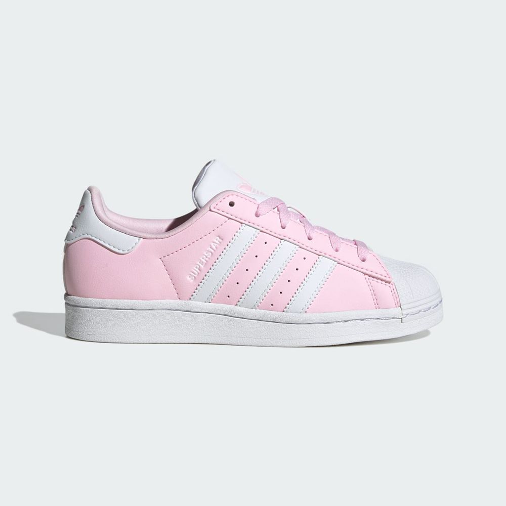 Basket Adidas Superstar Rose Blanche Enfant | ORU-70754092