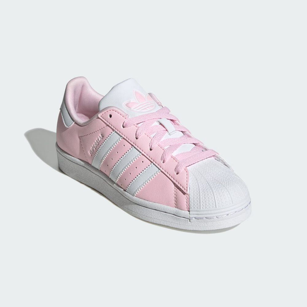 Basket Adidas Superstar Rose Blanche Enfant | ORU-70754092