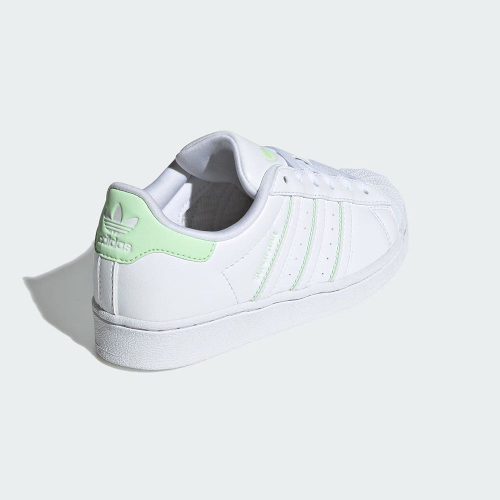 Basket Adidas Superstar Blanche Vert Enfant | HYE-68826739