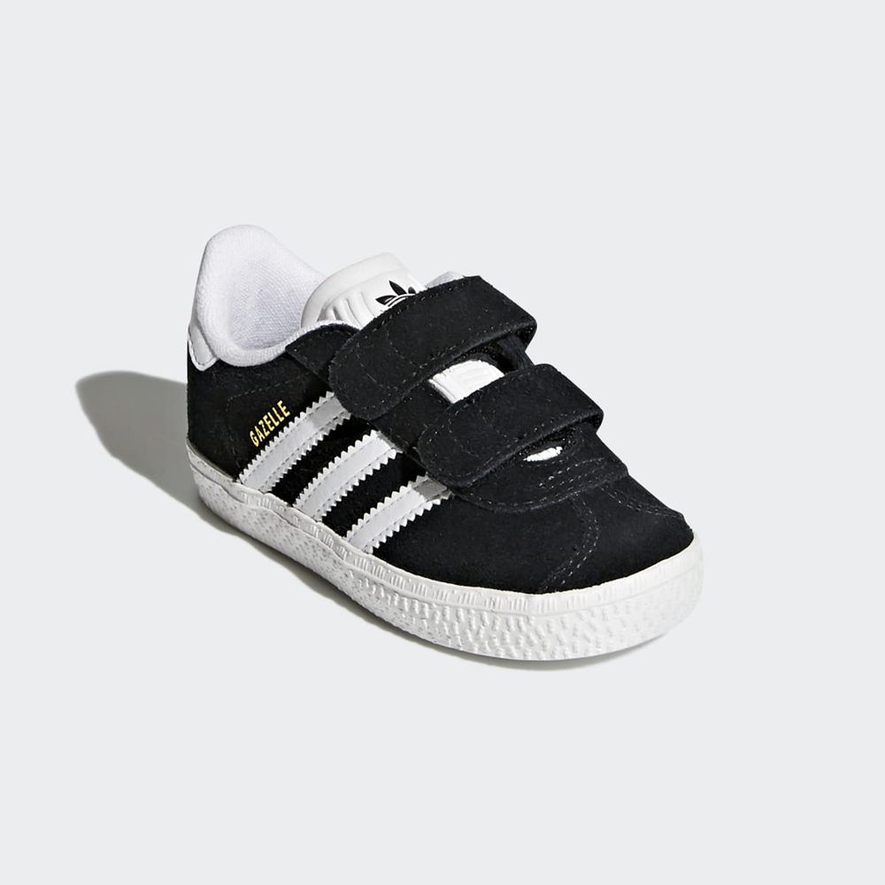 Basket Adidas Gazelle Noir Blanche Enfant | WOR-65434928