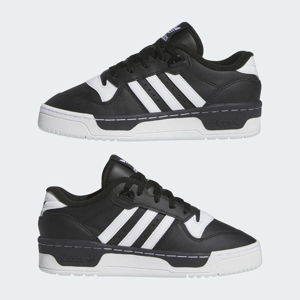 Basket Adidas Rivalry Low Noir Blanche Enfant | FCG-34328199