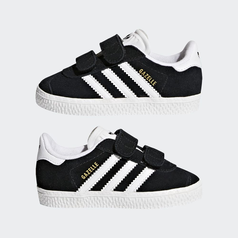 Basket Adidas Gazelle Noir Blanche Enfant | WOR-65434928