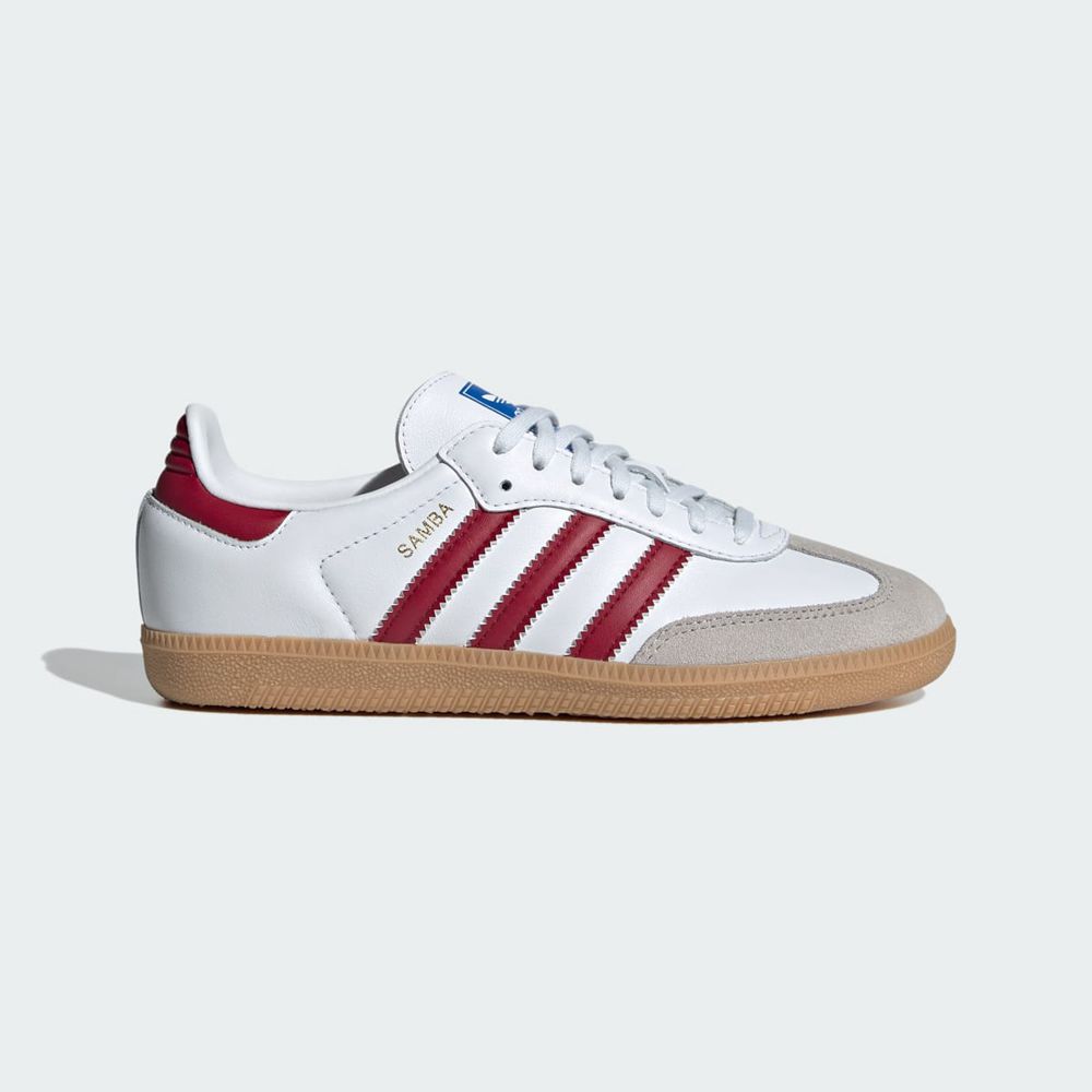 Basket Adidas Samba OG Blanche Bordeaux Enfant | DVJ-97762007