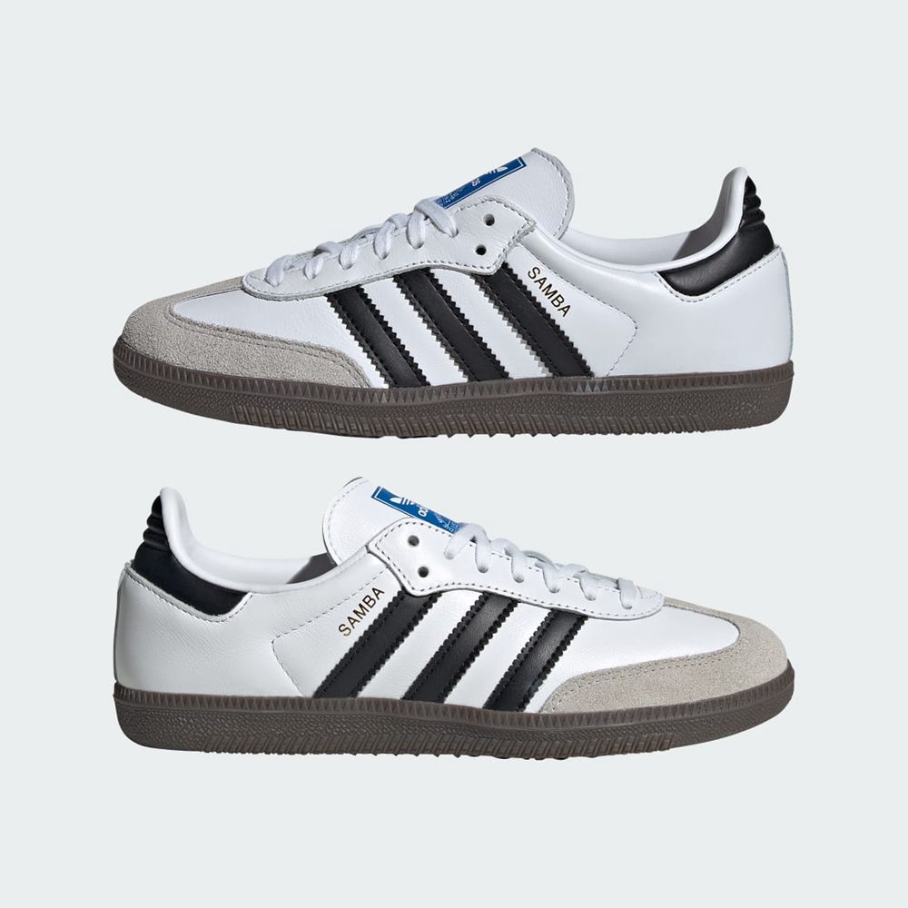 Basket Adidas Samba OG Blanche Noir Enfant | HNJ-49328297