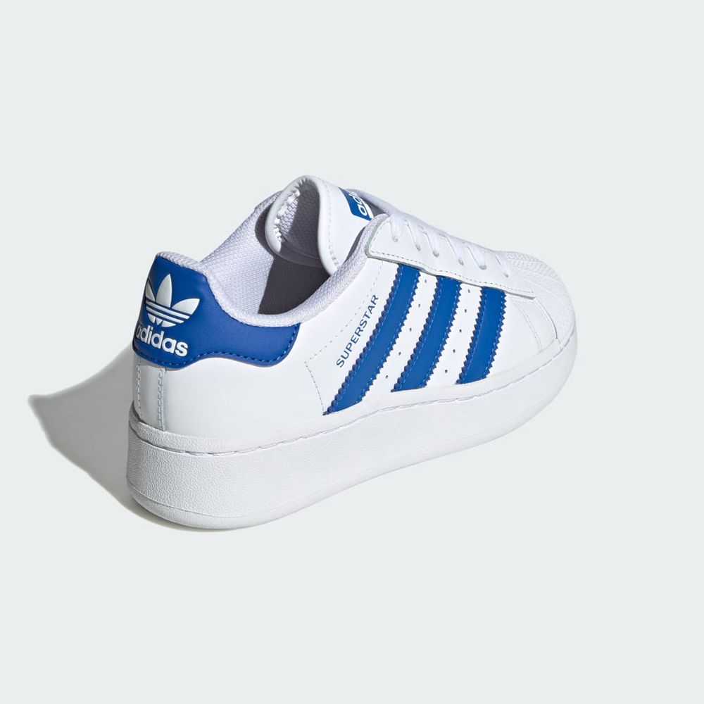 Basket Adidas Superstar XLG Blanche Bleu Enfant | ZYJ-82620379