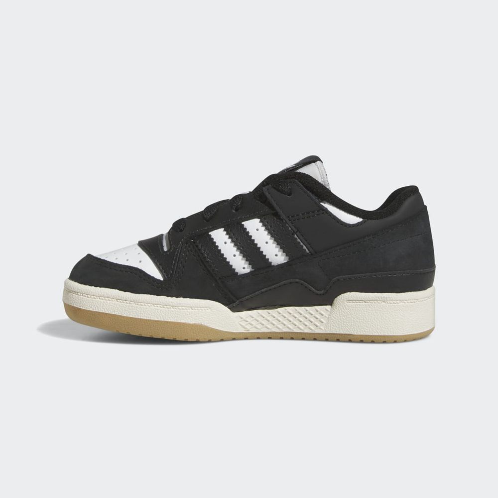 Basket Adidas Forum Low Noir Blanche Enfant | HDV-79588469