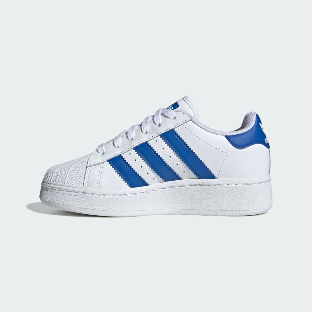 Basket Adidas Superstar XLG Blanche Bleu Enfant | ZYJ-82620379