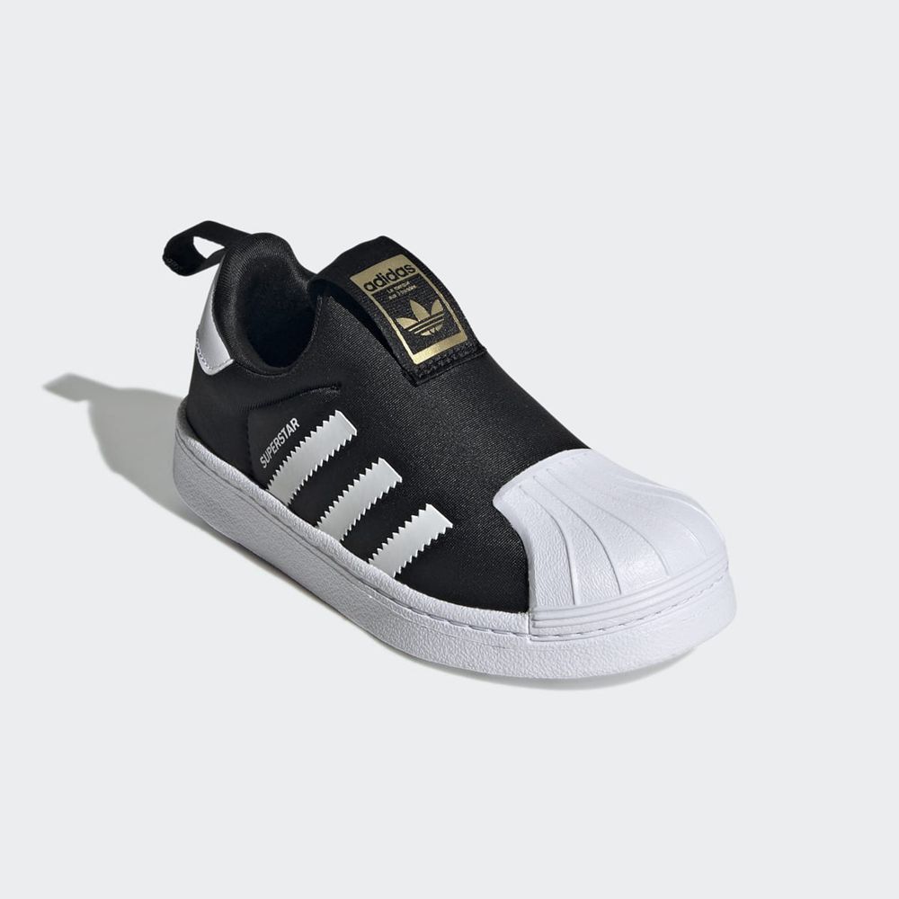 Basket Adidas Superstar 360 Noir Blanche Doré Enfant | UTO-91822385