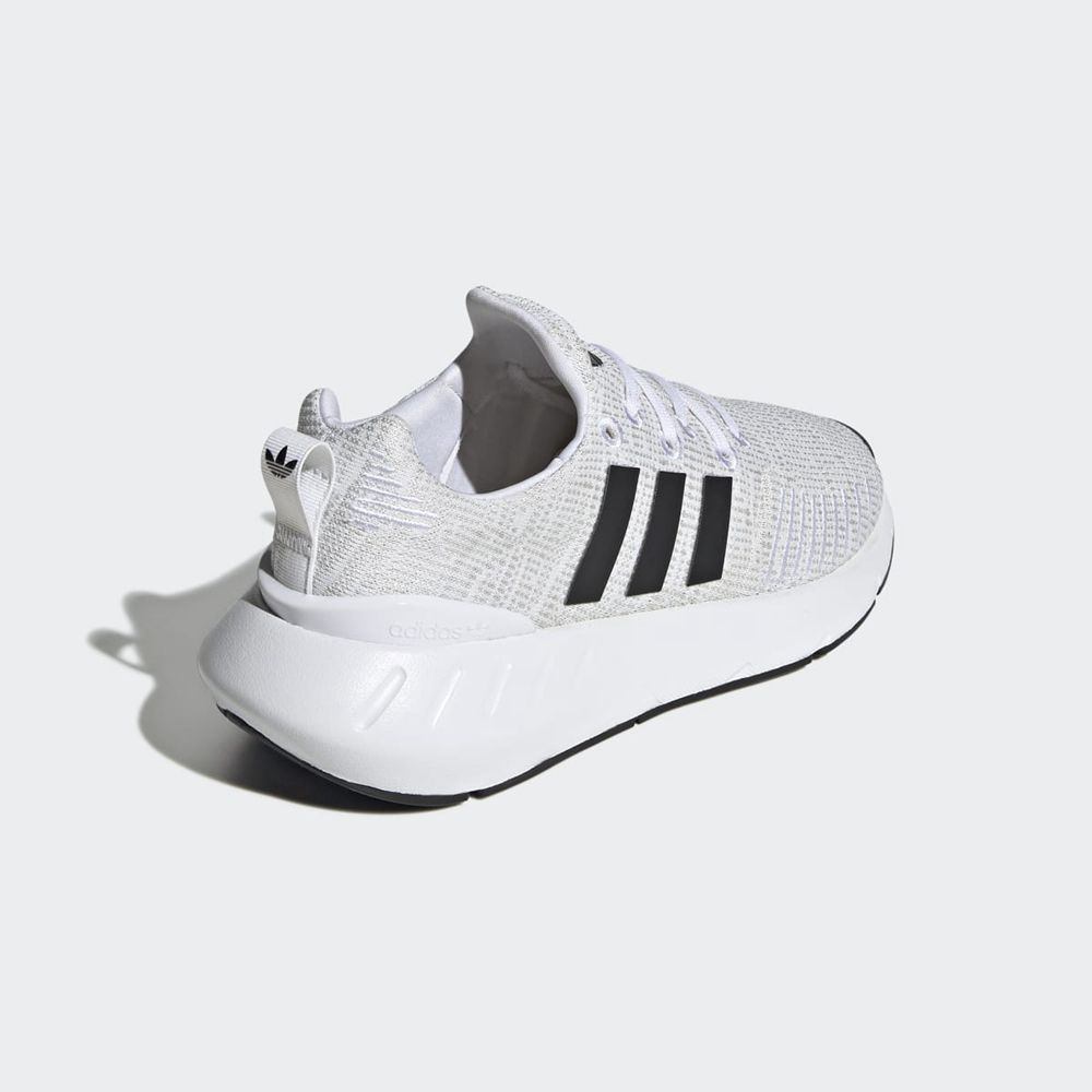 Basket Adidas Swift Run 22 Blanche Noir Grise Enfant | LAL-60591424