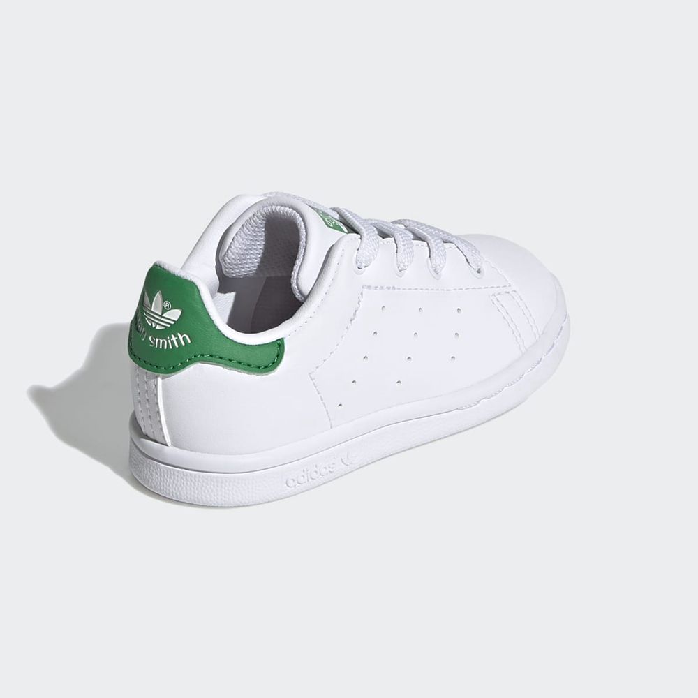 Basket Adidas Stan Smith Blanche Vert Enfant | QIH-34170071