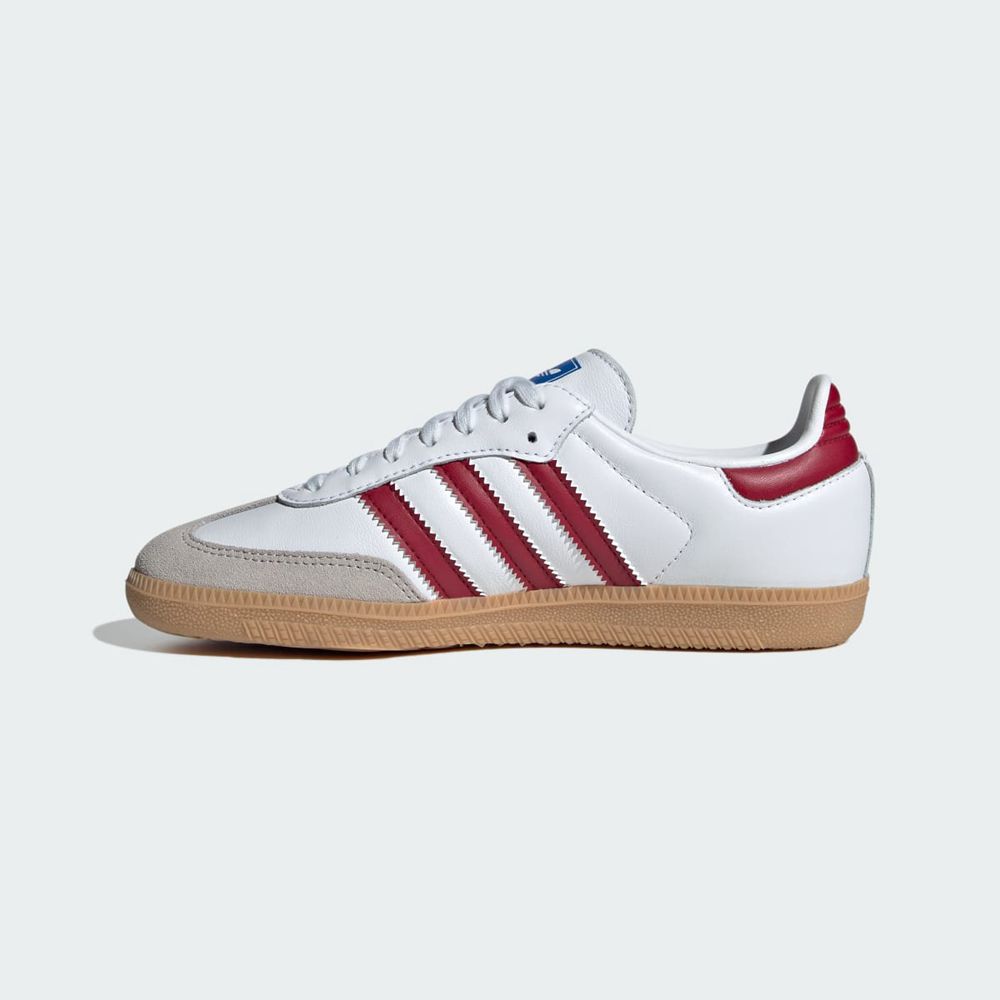 Basket Adidas Samba OG Blanche Bordeaux Enfant | DVJ-97762007