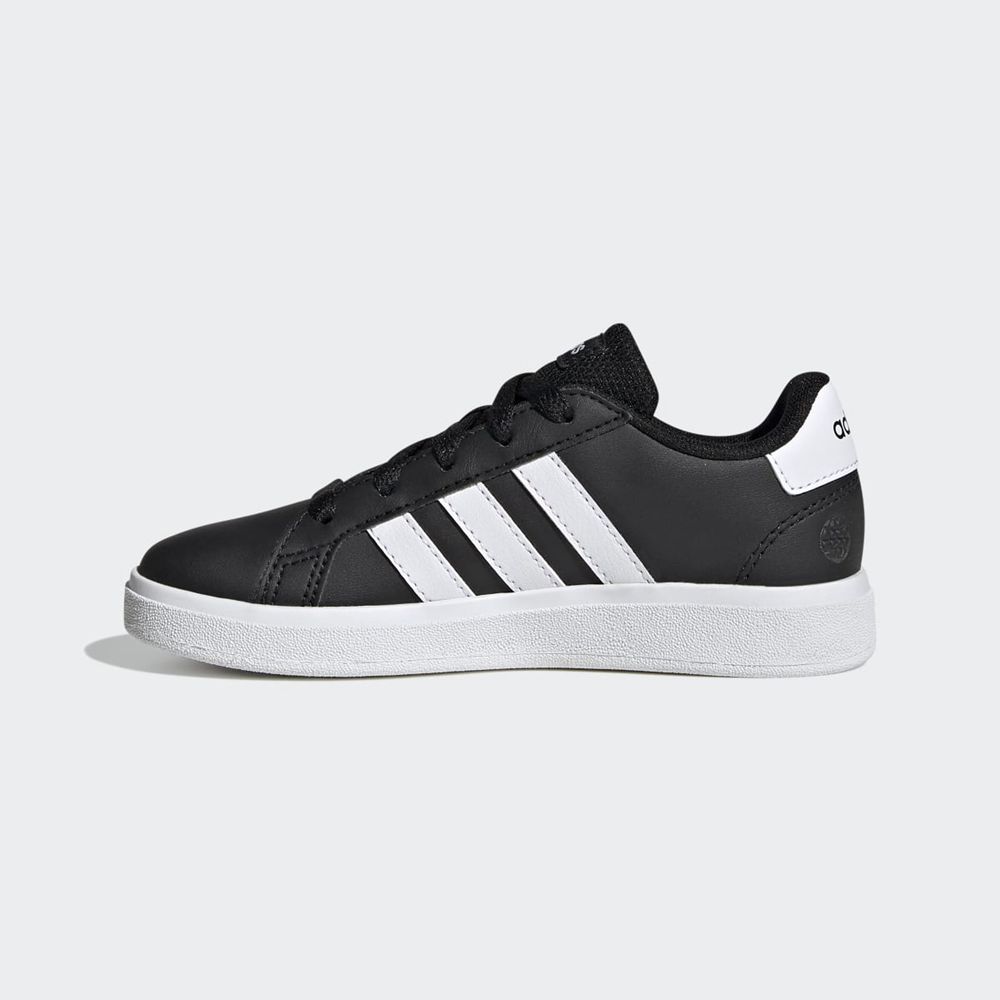 Basket Adidas Grand Court Lace-Up Noir Blanche Enfant | NQW-33920320