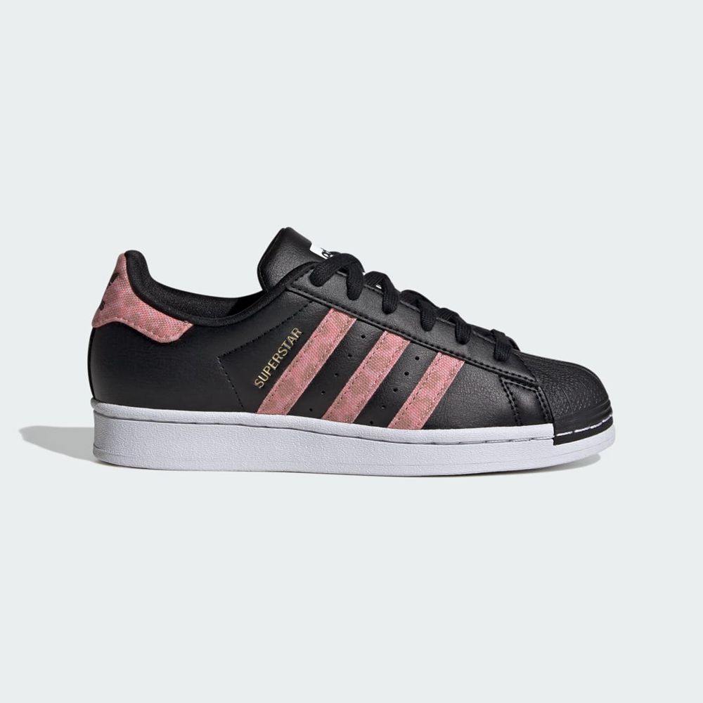 Basket Adidas Superstar Noir Doré Enfant | XJV-50558402