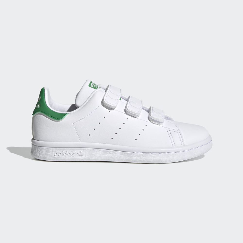 Basket Adidas Stan Smith Blanche Vert Enfant | HIG-87815580