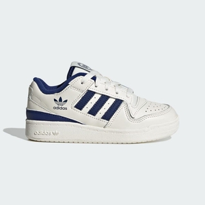 Basket Adidas Forum Low CL Blanche Bleu Enfant | YWU-40834367