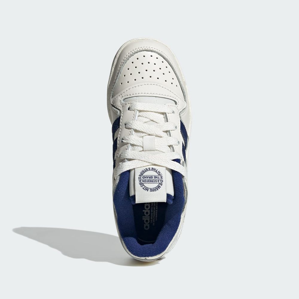 Basket Adidas Forum Low CL Blanche Bleu Enfant | YWU-40834367