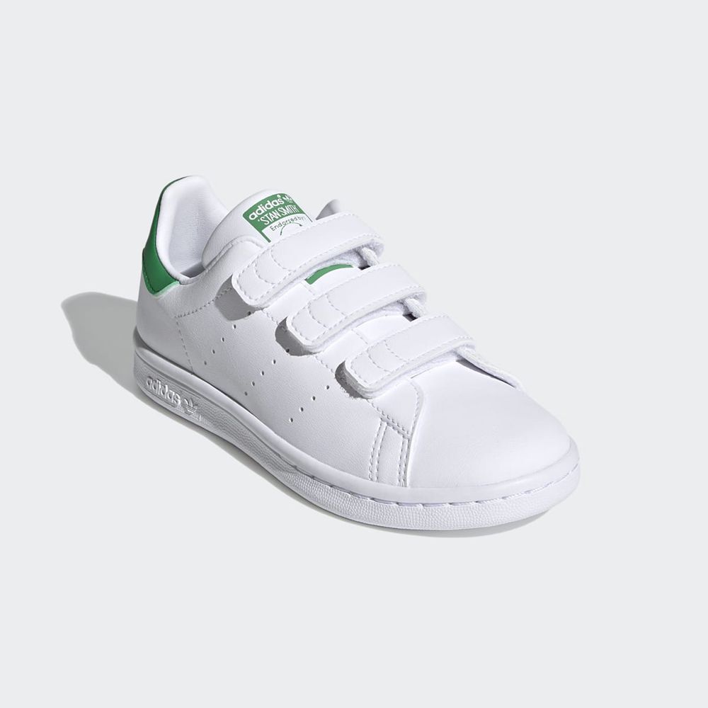 Basket Adidas Stan Smith Blanche Vert Enfant | HIG-87815580