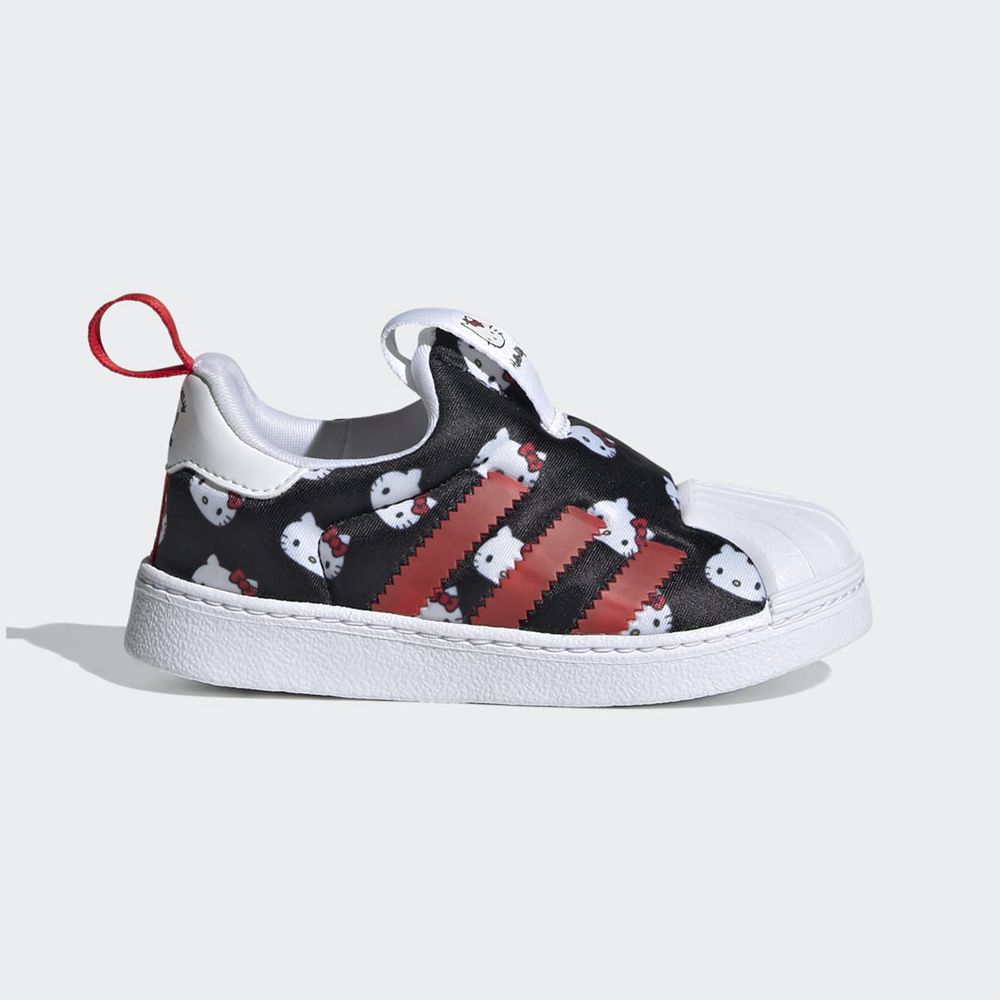 Basket Adidas Hello Kitty Superstar 360 Blanche Noir Rouge Enfant | EMB-81898004