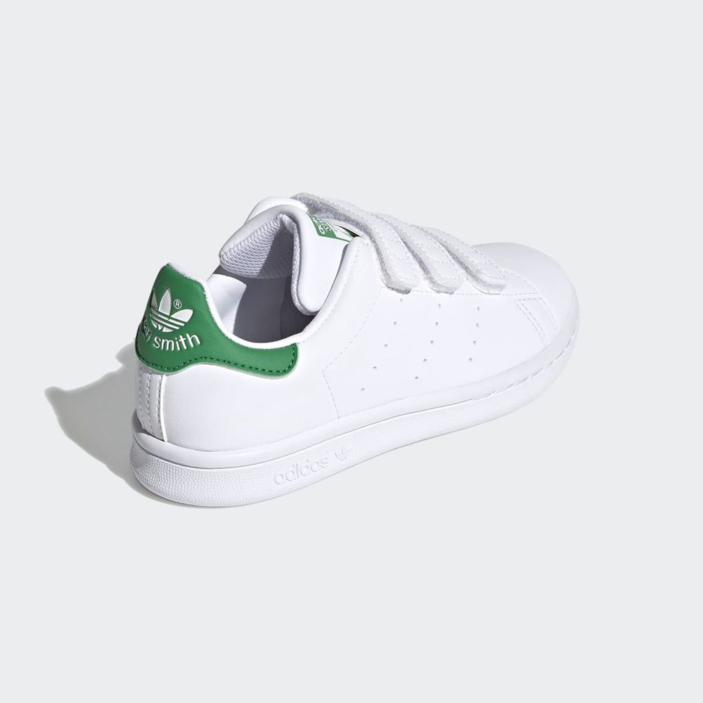 Basket Adidas Stan Smith Blanche Vert Enfant | HIG-87815580