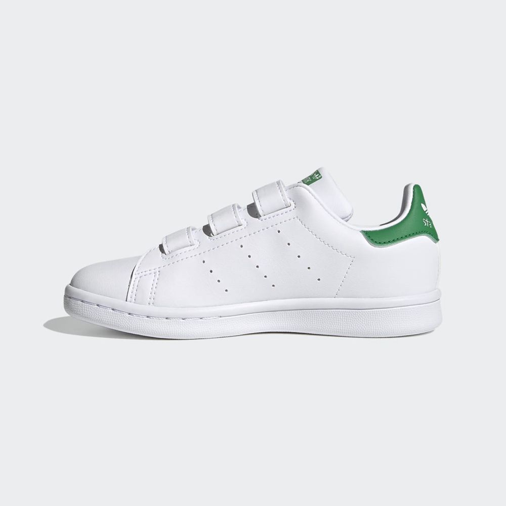 Basket Adidas Stan Smith Blanche Vert Enfant | HIG-87815580