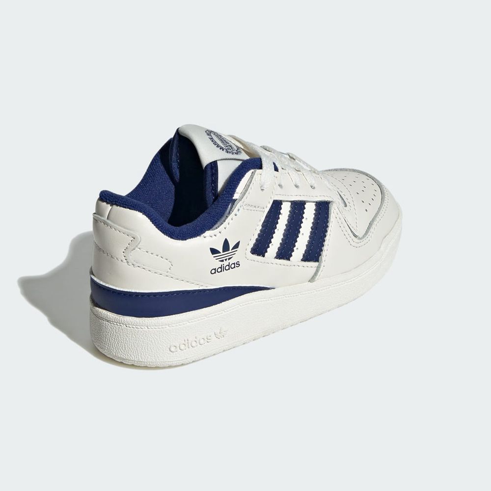 Basket Adidas Forum Low CL Blanche Bleu Enfant | YWU-40834367