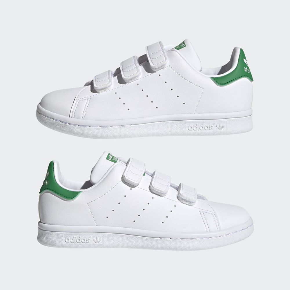 Basket Adidas Stan Smith Blanche Vert Enfant | HIG-87815580