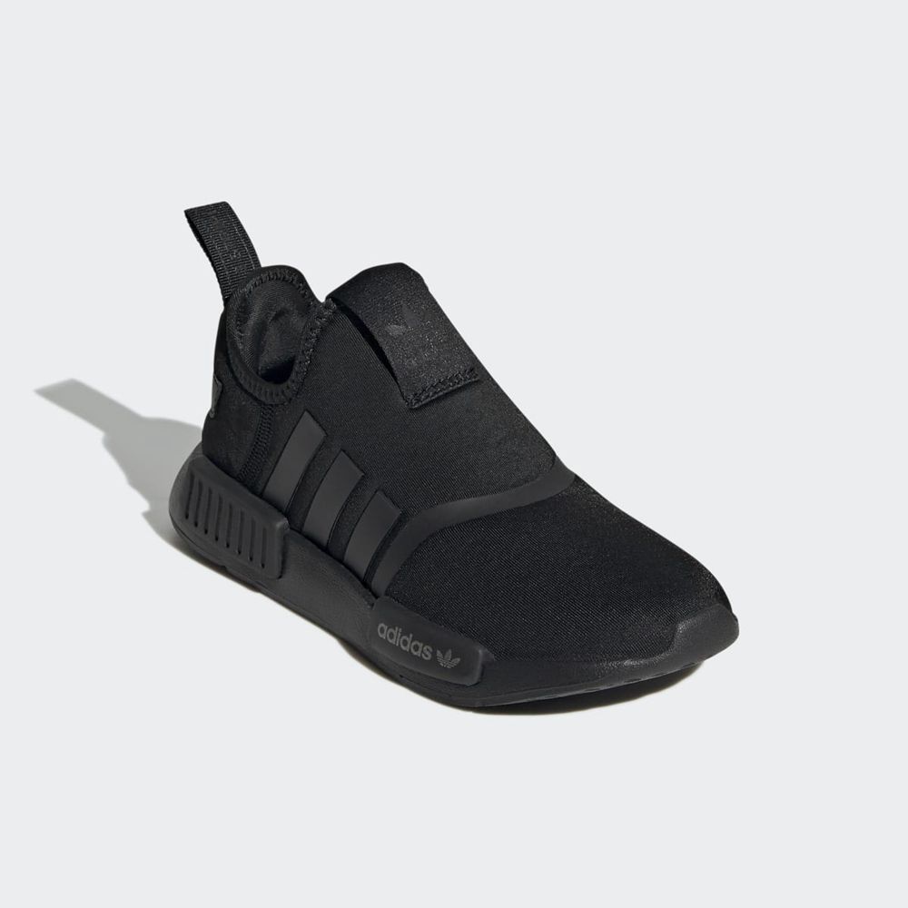 Basket Adidas NMD 360 Noir Argent Blanche Enfant | RDM-07537052