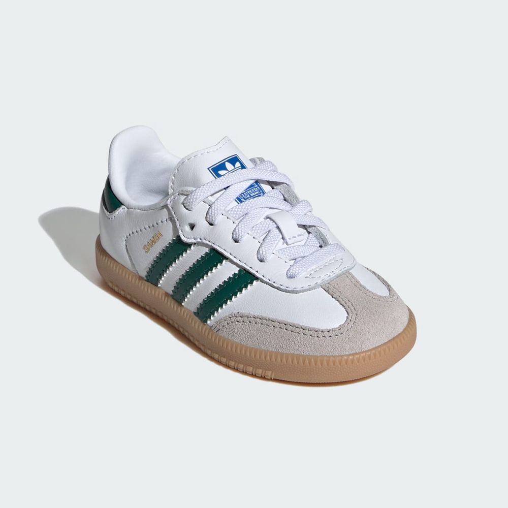 Basket Adidas Samba OG Blanche Vert Enfant | WYN-70692535